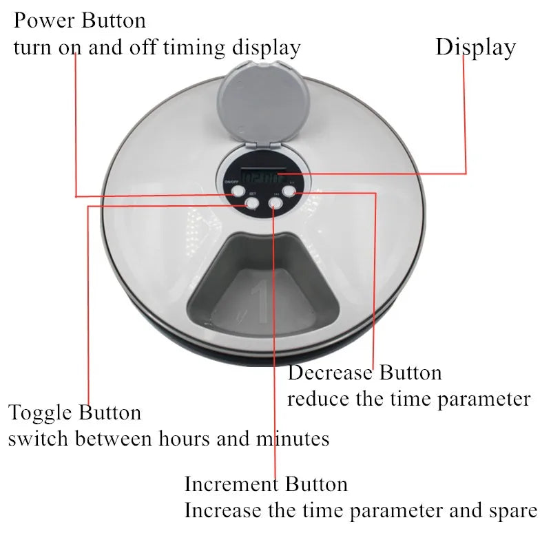 6-Meal Auto Pet Feeder