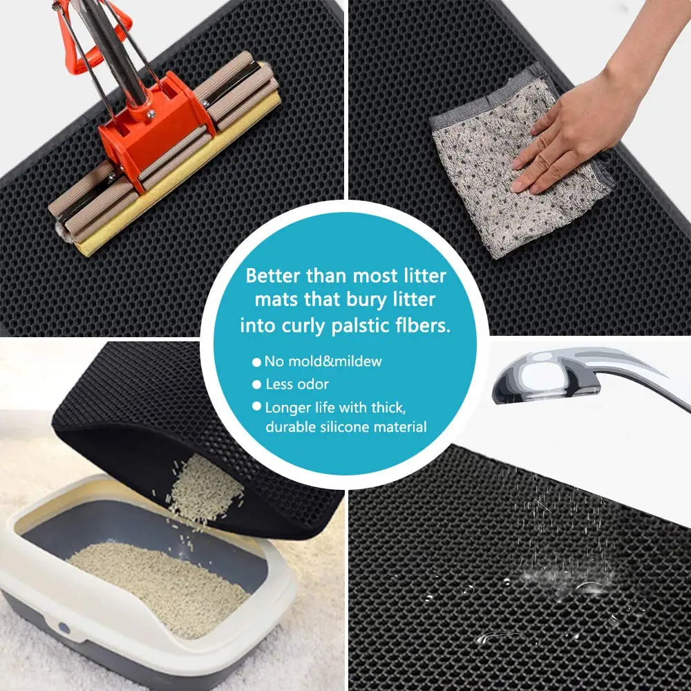 Honeycomb urine and skidproof Cat Litter Mat